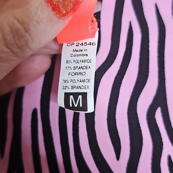 Maaji Pink Zebra Print Bikini Set Reversible Medium Girls - Picture 8 of 8